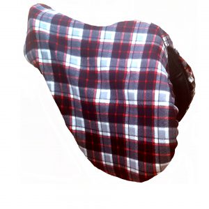 Fleece Saddle Cover - Black-Red