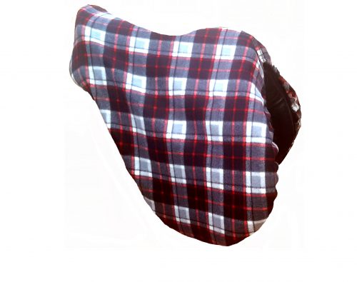 Fleece Saddle Cover - Black-Red